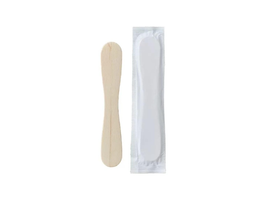 94 mm wooden ice cream spoon individual packing