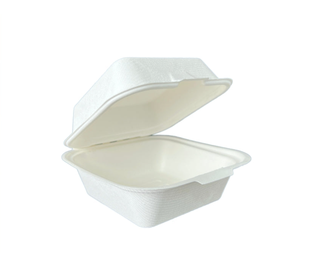 1-compartment sugarcane bagasse takeaway box