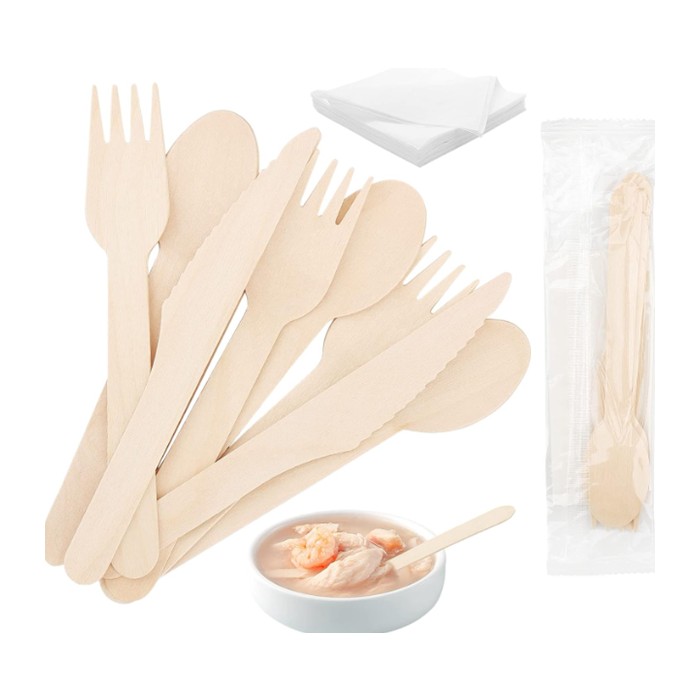 Disposable wooden cutlery series